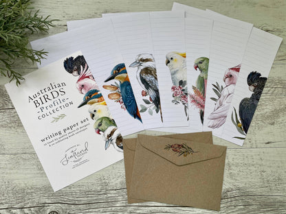  Australian Birds Letter Writing Lined Paper Set - The Book Keeper & Co