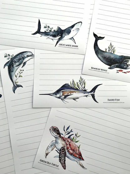 Ocean Friends Letter Writing Paper Set for Kids