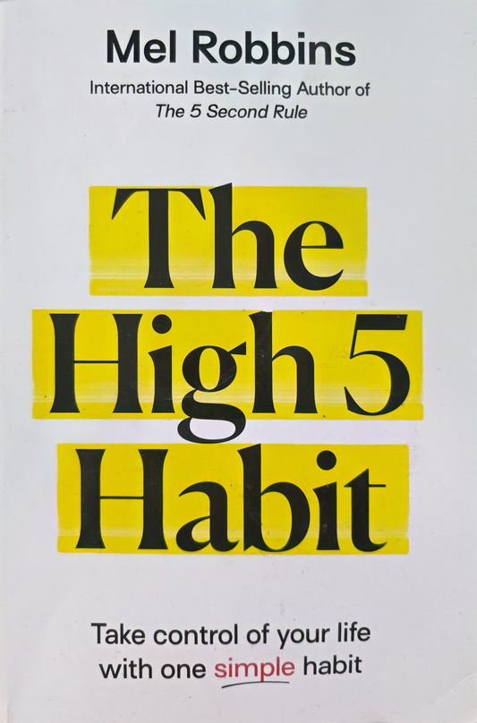 Book cover of 'The High 5 Habit' by Mel Robbins with a white background