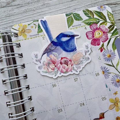 Superb Fairy Wren Magnetic Bookmark - The Book Keeper and co