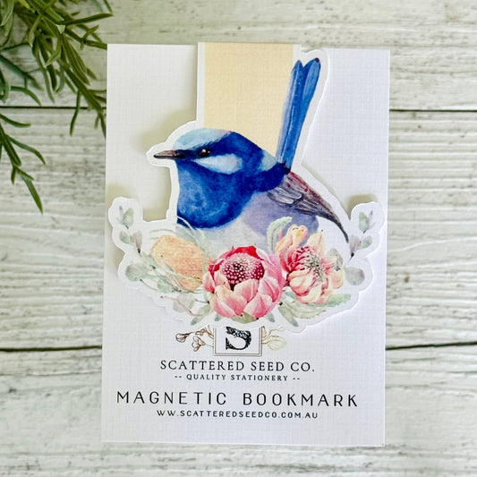 Superb Fairy Wren Magnetic Bookmark - The Book Keeper and Co